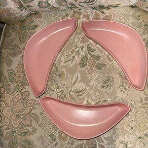 Santa Anita ware pink boomerang 3 dish set see all pictures